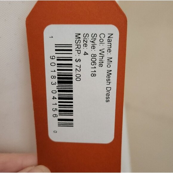 Oiselle Athletic Wear White 'Mio Mesh' Dress Size 4 Sleeveless Lined NWT… - Picture 3 of 4